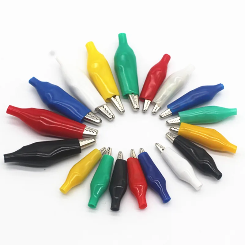 Alligator Clips 6Pcs Electrical DIY Test Leads Double-ended 28mm