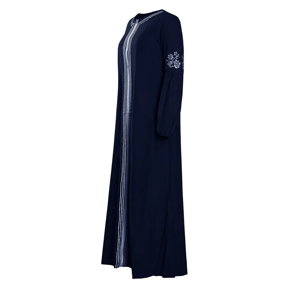 Женское мусульманское платье кафтан арабский Jilbab abaya исламское кружево сшивание Макси платье Musulmane Исламская одежда Восточный халат из марокена турецкий
