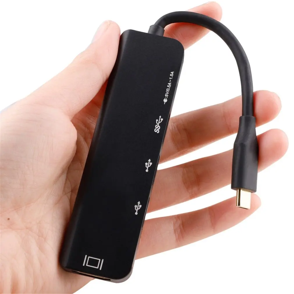 5 в 1 Тип C до 3,0 концентратор HDMI адаптер Thunderbolt для MacBook samsung Galaxy S9 huawei P20 mate 20 Pro Супер скорость USB 3,0