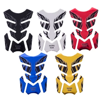 

For Honda Yamaha Tankpad Sticker Fishbone 3D Tank pad Stickers Oil Gas Protector Cover Decoration Flame Motorcycle Accessories