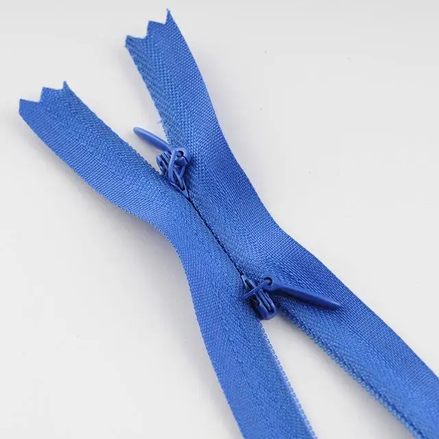 Blue 60CM Зубная щетка с двумя головками и невидимые застежки-молнии для шитья; Одежда для кормящих мам; застежка-молния для одежды № 3 нейлон ткань мягкая для детских бутылочек, FZ34 - Цвет: Blue 60CM