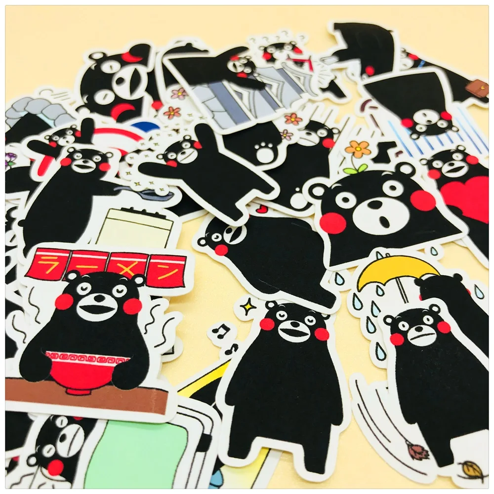 35 шт./компл. путешествия мультфильм рисунок «Hello Kitty» черный наклейка с медведем для рукоделия Скрапбукинг альбом мусор Журнал Планировщик декоративные Стикеры s