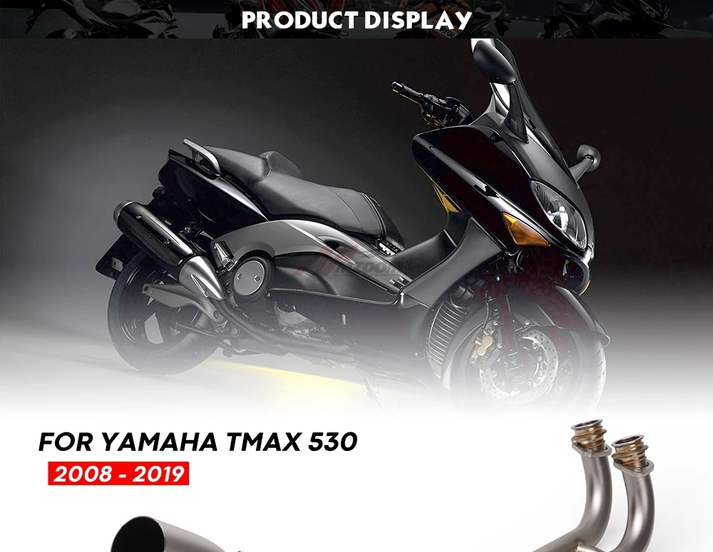 Модифицированная выхлопная труба мотоцикла глушитель труба для Yamaha TMAX tamx530 T-max 500530 tmax500 полные системы
