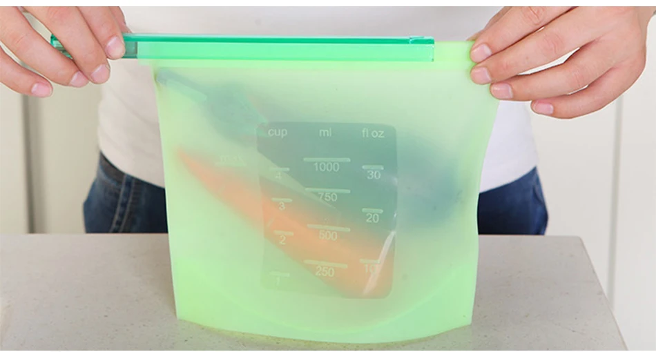 4 шт многоразовые силиконовые пакеты для еды Ziplock мешок лучше всего для сохранения и приготовления сэндвича Sous Vide жидкая закуска фрукты уплотнение мешок
