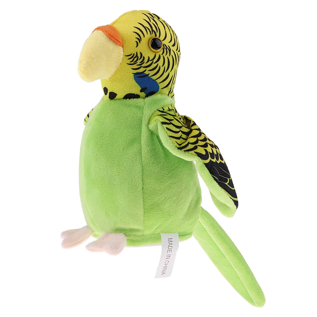 Cute Talking Parrot Plush Toys, Electric Talking Parrot Plush Toy Bird Repeat What You Say for Kids Children