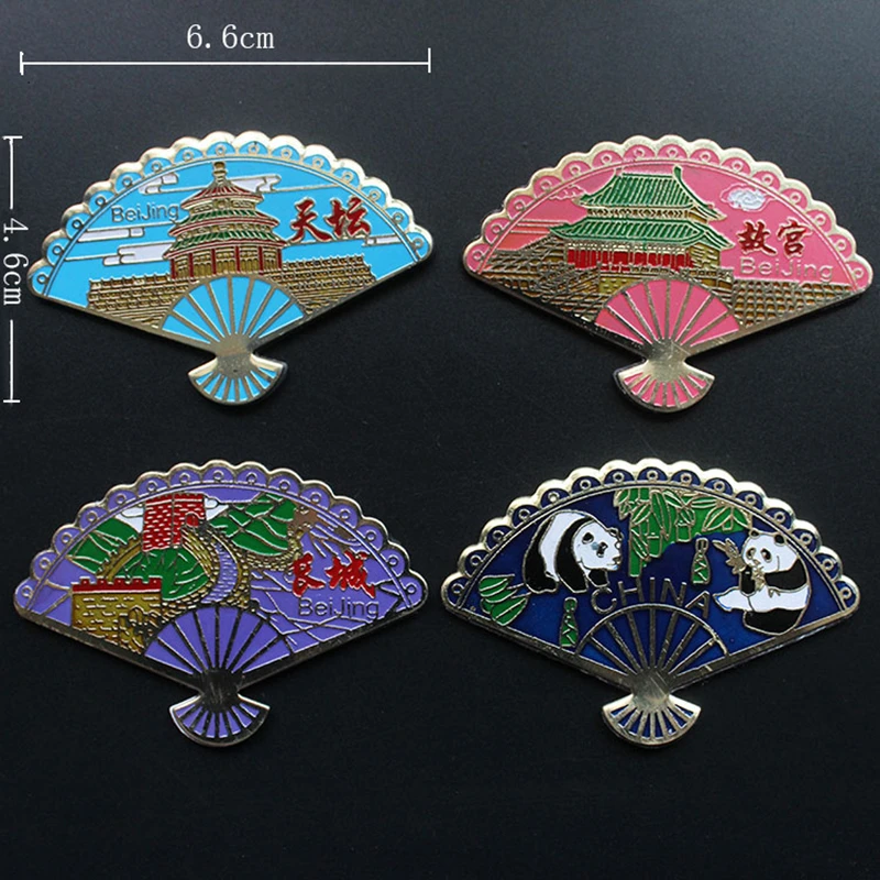

10pcs Ethnic Cloisonne Enamel Metal Fridge Magnets Souvenir Gift Colorful Chinese style Refrigerator Sticker Home Decorative