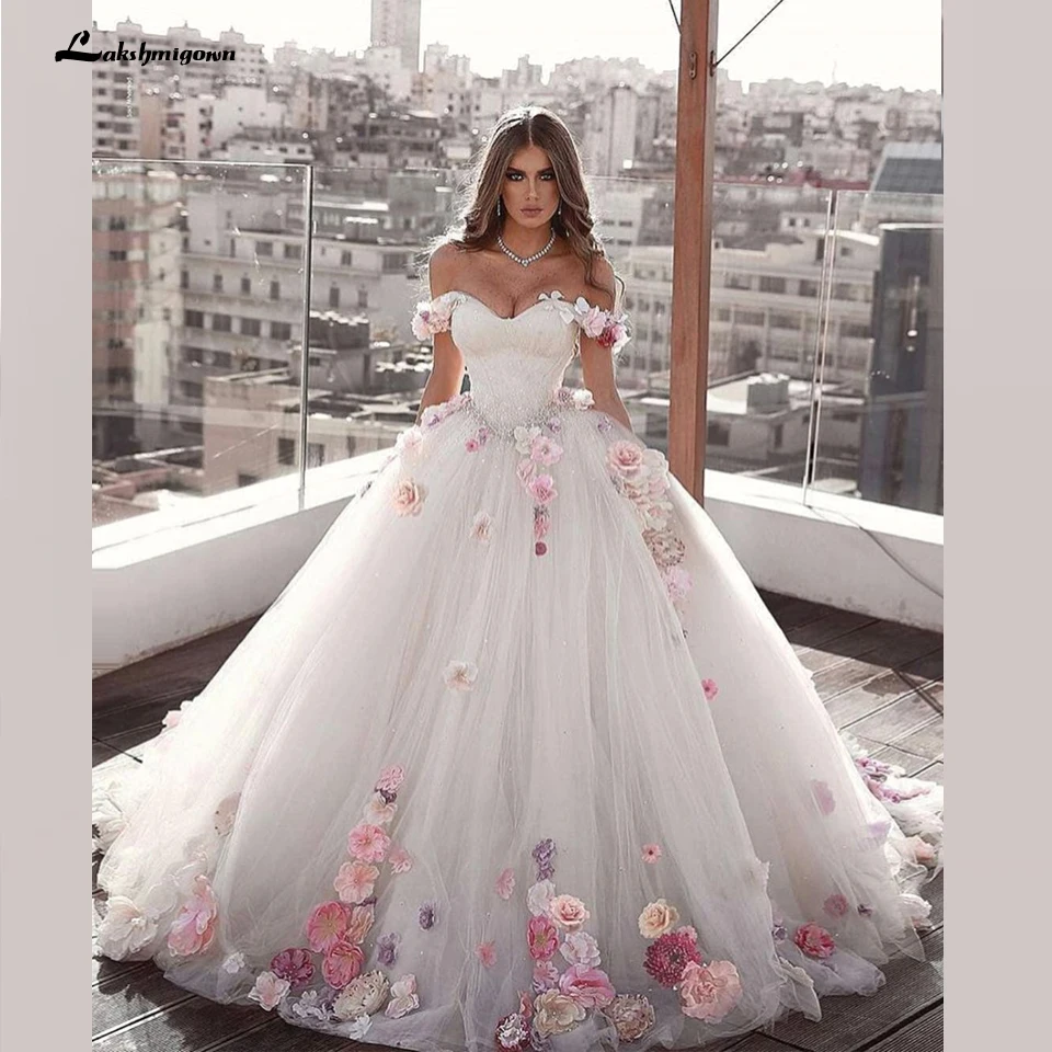 Роскошные свадебные платья с объемным цветком, корсет, шнуровка сзади размера плюс, свадебные платья, Vestidos Novias, сексуальное свадебное платье с открытыми плечами