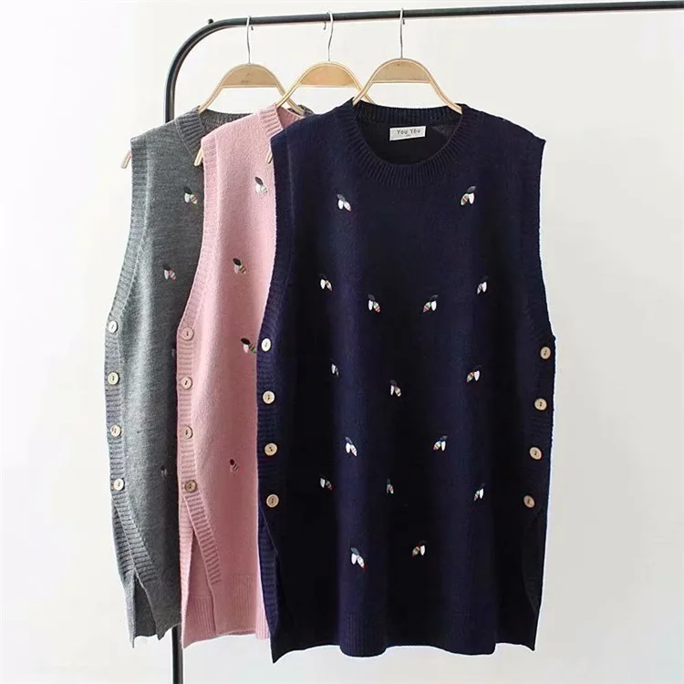 Женский свитер большого размера повседневный теплый мягкий вязаный хлопковый на