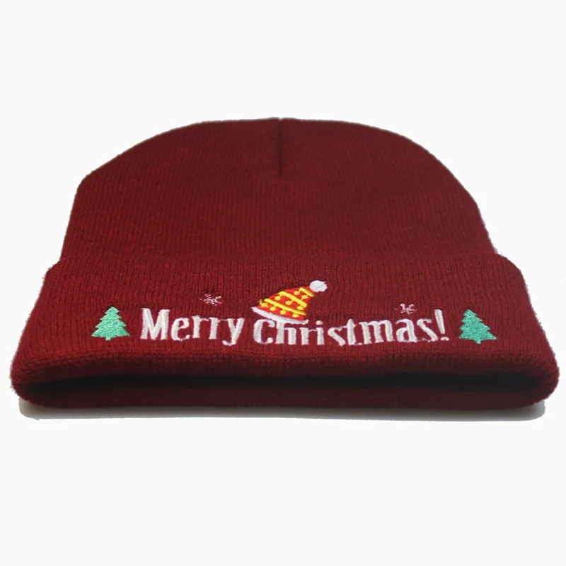 Merry Christmas вязаная шапка с вышивкой Новая модная толстовка с капюшоном для мужчин и женщин осенний зимний теплый свитер для улицы