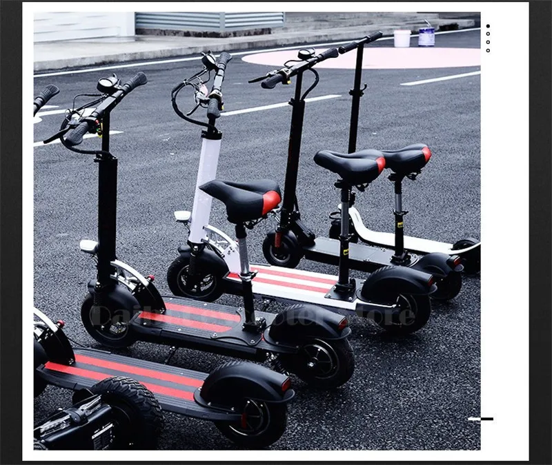 Daibot Folding Electric Bike 48V Two Wheel Electric Scooters 10 inch Motor 500W Portable With Seat Electric Scooters Adults      (16)