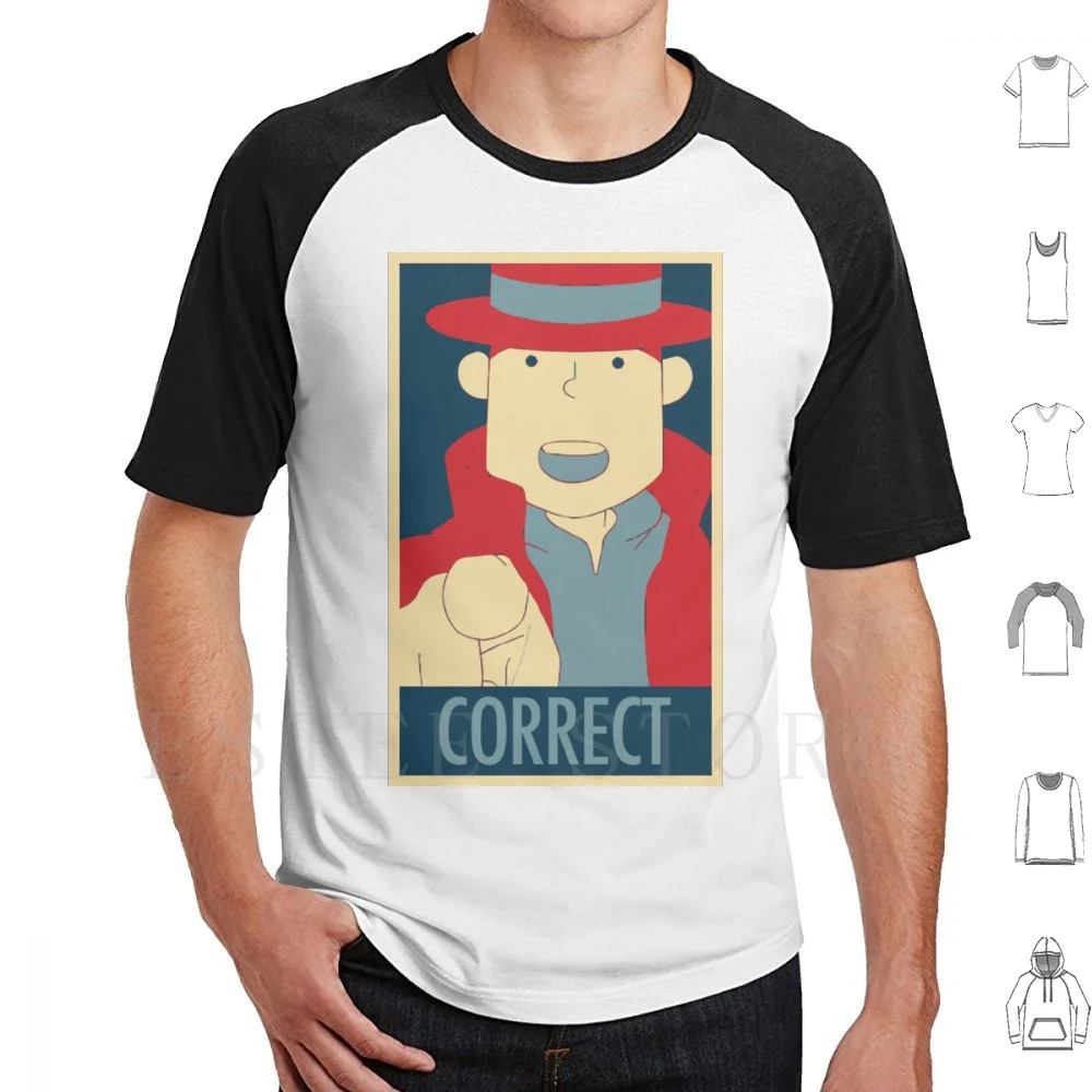 Corretto, La Maglietta Con Dita Appuntite Stampa Cotton Professor Layton Professorlayton