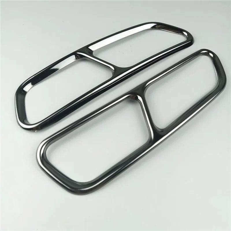 Stainless-Steel-Tail-Throat-Pipe-Modified-Cover-Trim-For-Audi-A6-C7-2016-2018-Car-Exhaust