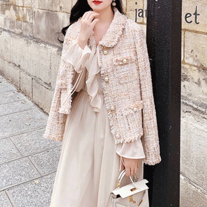 Heydress Осень Зима Женское шерстяное пальто с отложным воротником OL однобортный Жакет женский элегантный комплект из двух предметов