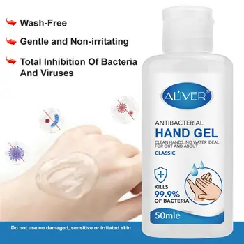 

50ml Non Irritating Hand Wash Gel Quick-drying Wash-Free Kills 99.9% Bacteria 75% Ethanol Gental Protection for Family
