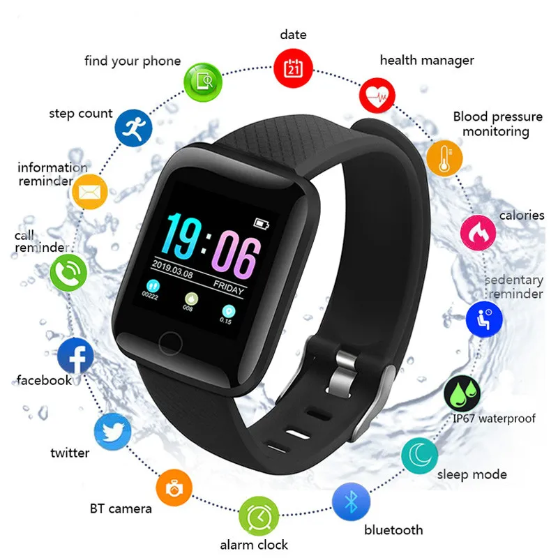 

2020 Bluetooth Sport Pedometer Children Smart Watch Sleep Monitor Waterproof Smartwatch Kids Boy Gift Watches D13 Fit Android