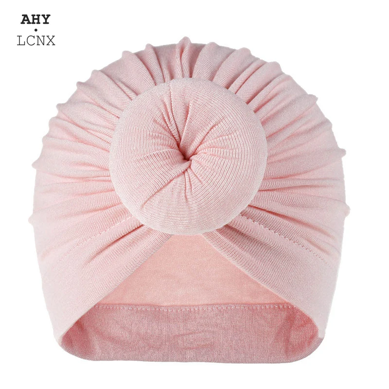 Baby Turban Hat Donut Headbands Infant Head Wraps for Newborn Boy Girls Stretchy Beanie Hats Headwear Kids Hair Accessories | Детская