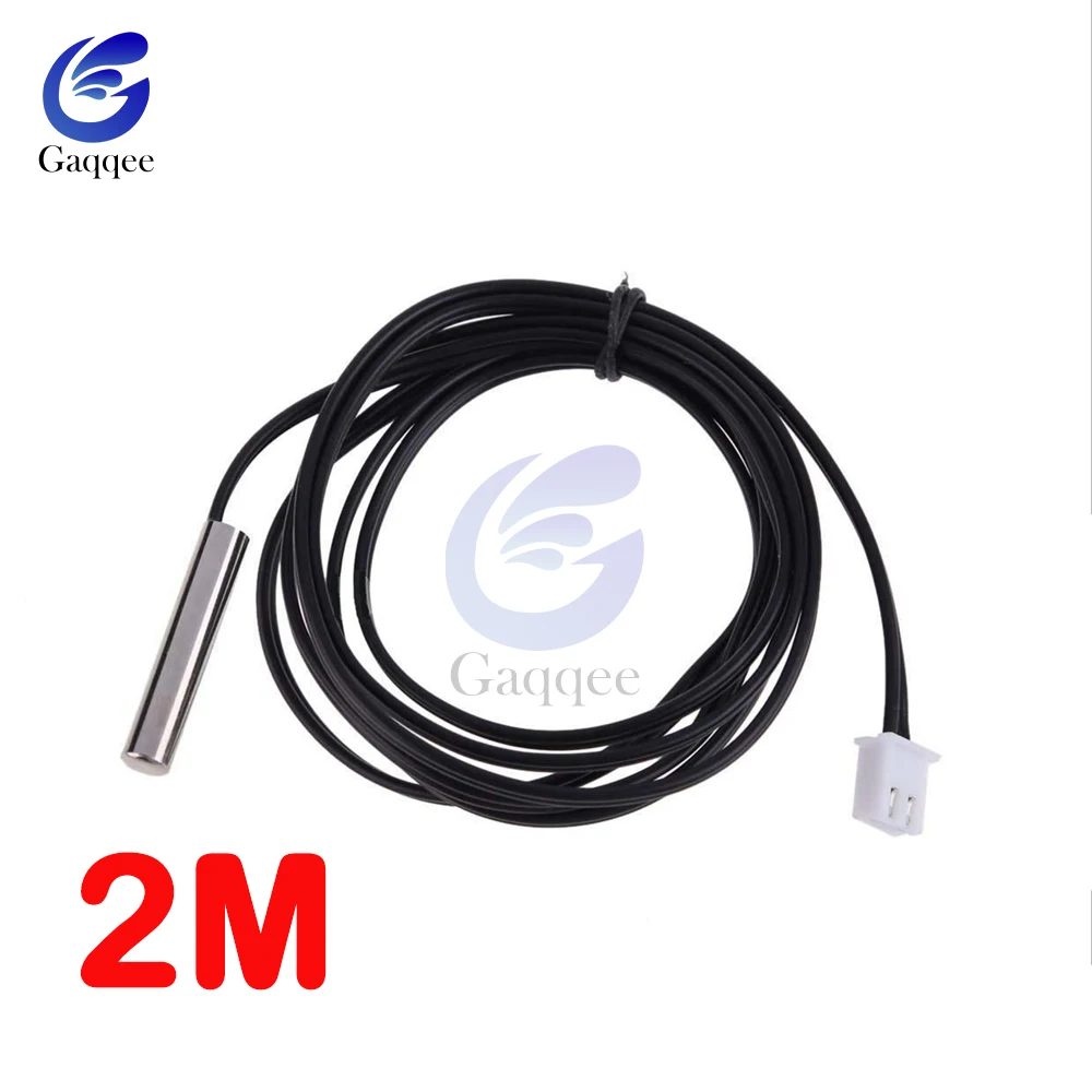 NTC cable 2M W1209 DC 12 В температура отопления охлаждения термостат контроль температуры Переключатель Регулятор температуры термометр водонепроницаемый NTC датчик - Цвет: NTC cable 2M