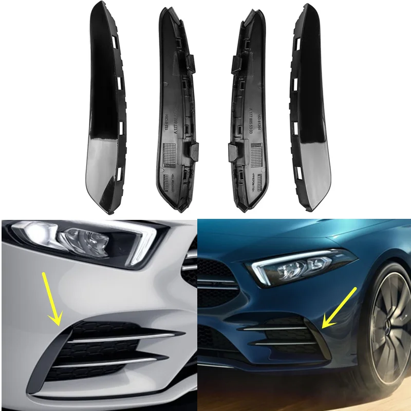 For Benz A Class W177 A160 A180 A200 A250 AMG A35 Front Bumper Canards Fender Moulding Trim Side Fog Lamp Air Vent Cover