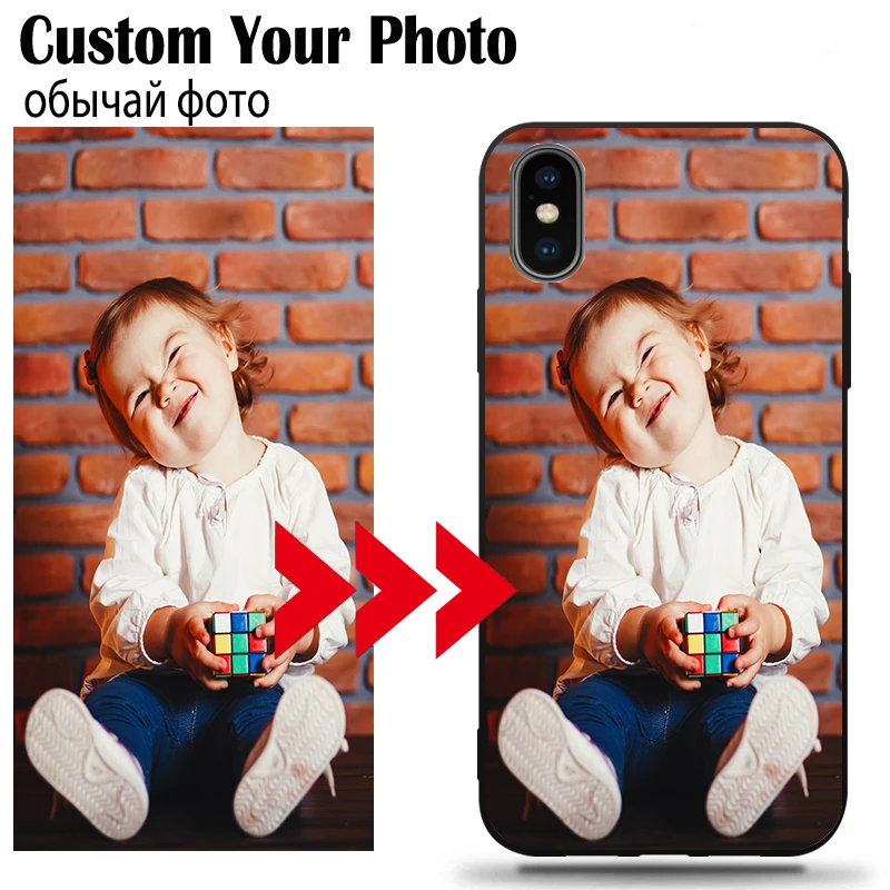 DIY Photo Custom Phone Case For Xiaomi Redmi 4X Plus K20 8A 8 7 7A 6A 6 5 Note 5A 4 Pro Soft TPU Black Cover Name Logo |