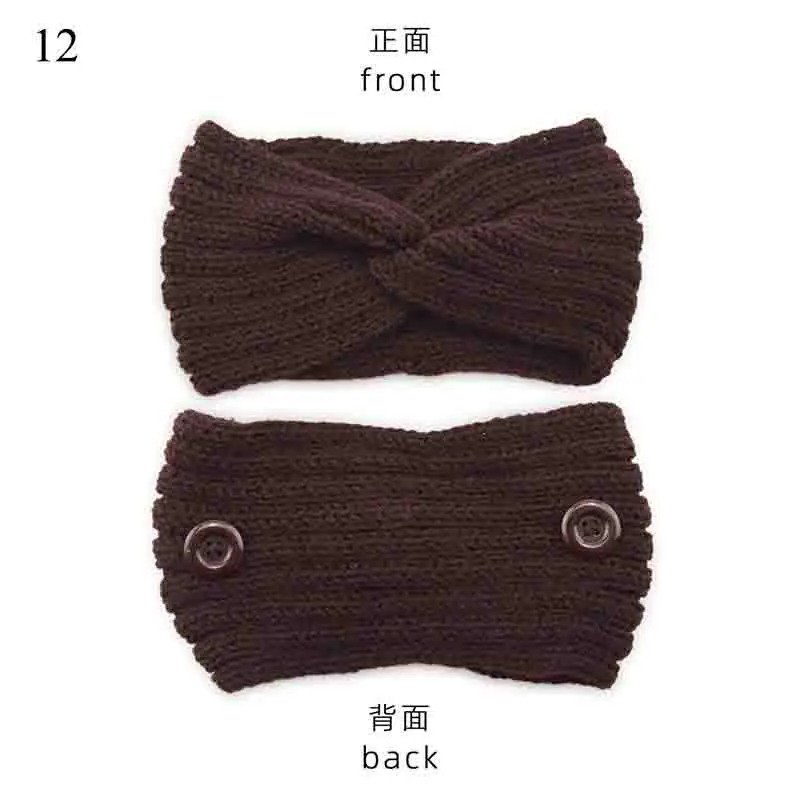 Elegant Warm Knitted Headband For Women Furry Fleece Lined Wide Headwrap Elastic Warmer Ear Crochet Bow Turban Hair Accessories large claw hair clips Hair Accessories