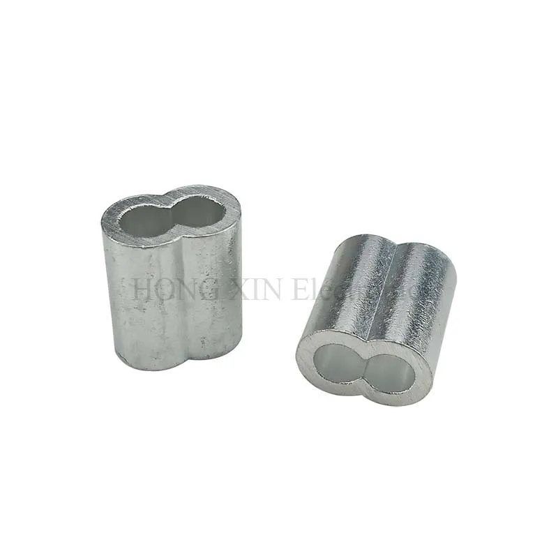 225Pcs/Set M1.2/1.5/2/3/4/5 Stainless Steel Thimble and 6-Size Aluminum Crimping Loop Sleeve Assortment Kit thimble and sleeve kit