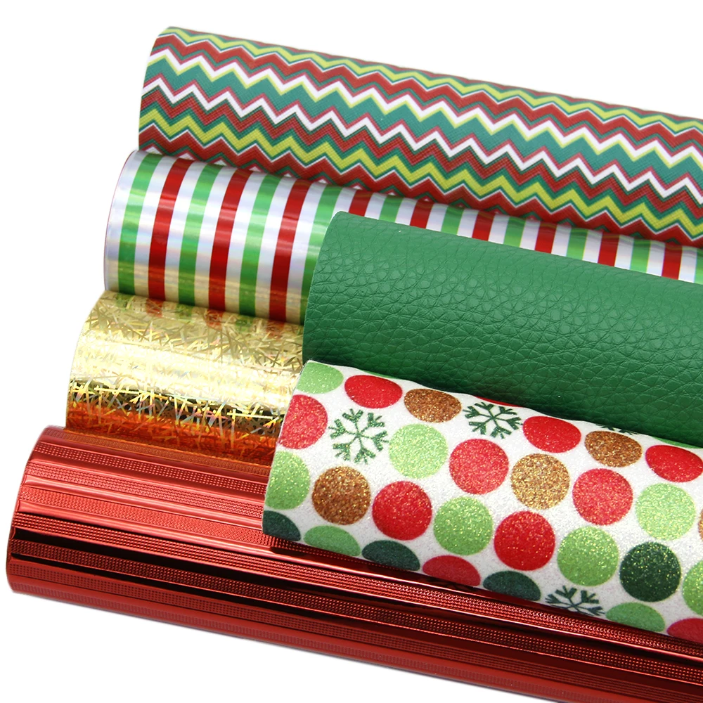 

Christmas 6Pieces/set 20*34cm Multi-material Synthetic Leather Patchwork Hair Bow Handbag Phone Case DIY,1Yc8040