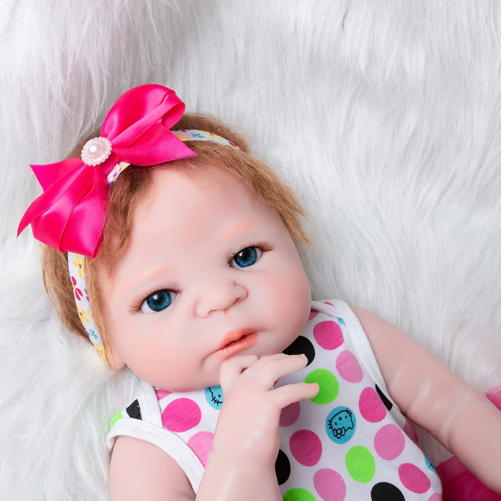22 дюйма куклы полностью силиконовые bebes reborn Девочка кукла Boneca Reborns Новорожденные реалистичные новое поступление