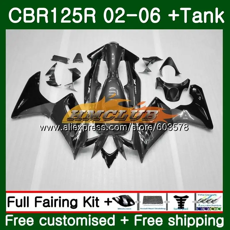 Тюнинг-пакет для HONDA CBR125R 2002 2003 2004 2005 2006 84CL. 39 CBR125RR CBR-125R 125CC CBR 125R 02 03 04 05 06 обтекатель серебристо-серый