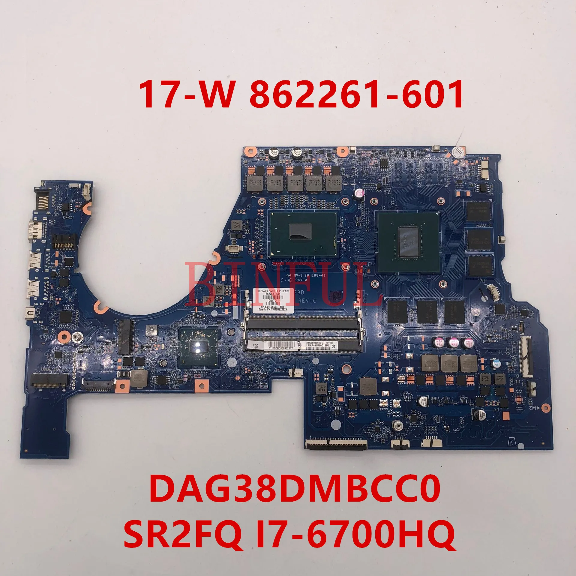 Высококачественная материнская плата для ноутбука 17T-W100 Core 862261-601 G38D DAG38DMBCC0 со