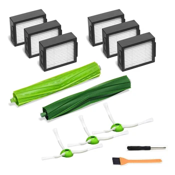 

EAS-Replacement Accessories Kit for Roomba I7 Series I7 I7 + / I7 Plus E5 E6 E7 6 Pack Filter, 3 Pack Side Brush, 2 Pack Bristle