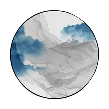 Абстрактный голубая гора с принтом в виде чернильных разводов мягкая ткань круглый ковер абстрактный bluemountain Blues ковер из ткани