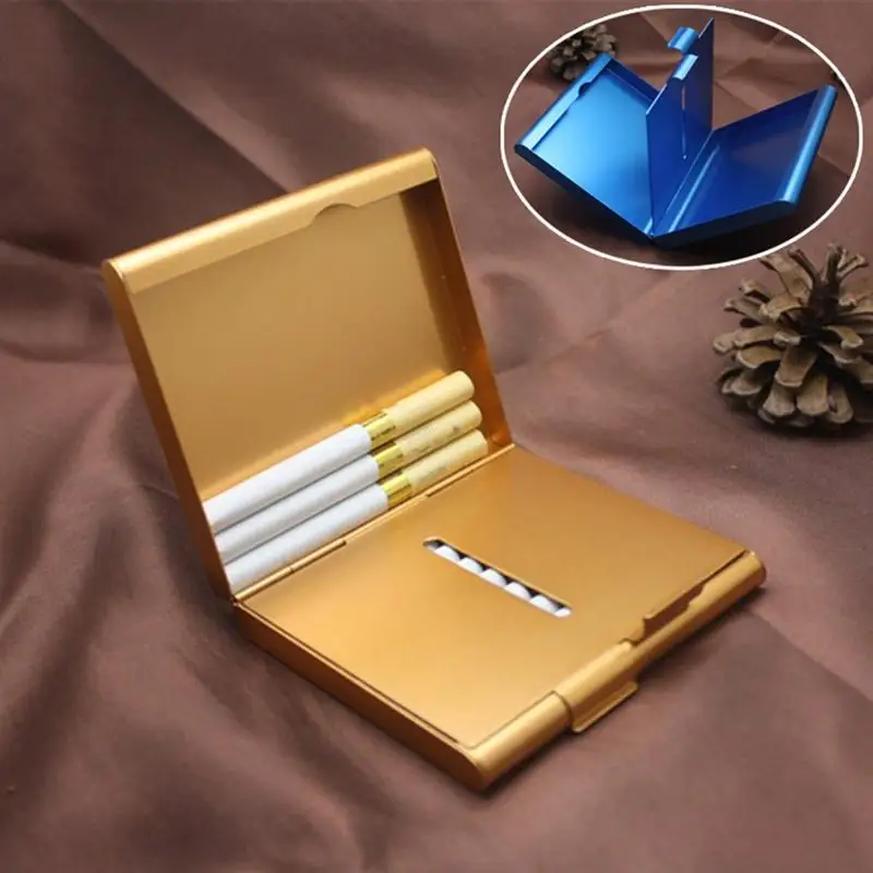 Cigarette Case Holder Metal Cigar Storage Box Pocket Antique Luxury  Designer E Vintage Container Aluminium Cover