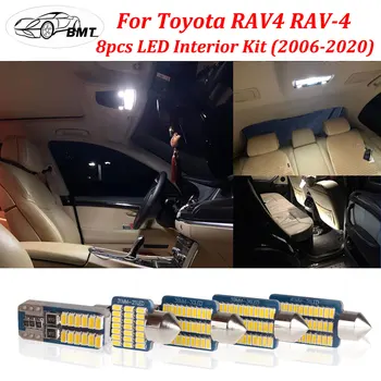 

BMT8Pcs Canbus No Errore White Warm White Crystal Blue LED Car Interior Light Package Kit+Tool for 2006-2020 Toyota RAV4 RAV-4
