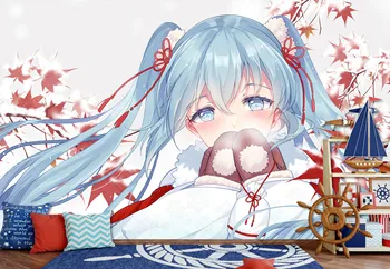 

[Self-Adhesive] 3D Hatsune Miku 807 Japan Anime Wall Paper mural Wall Print Decal Wall Murals Belly