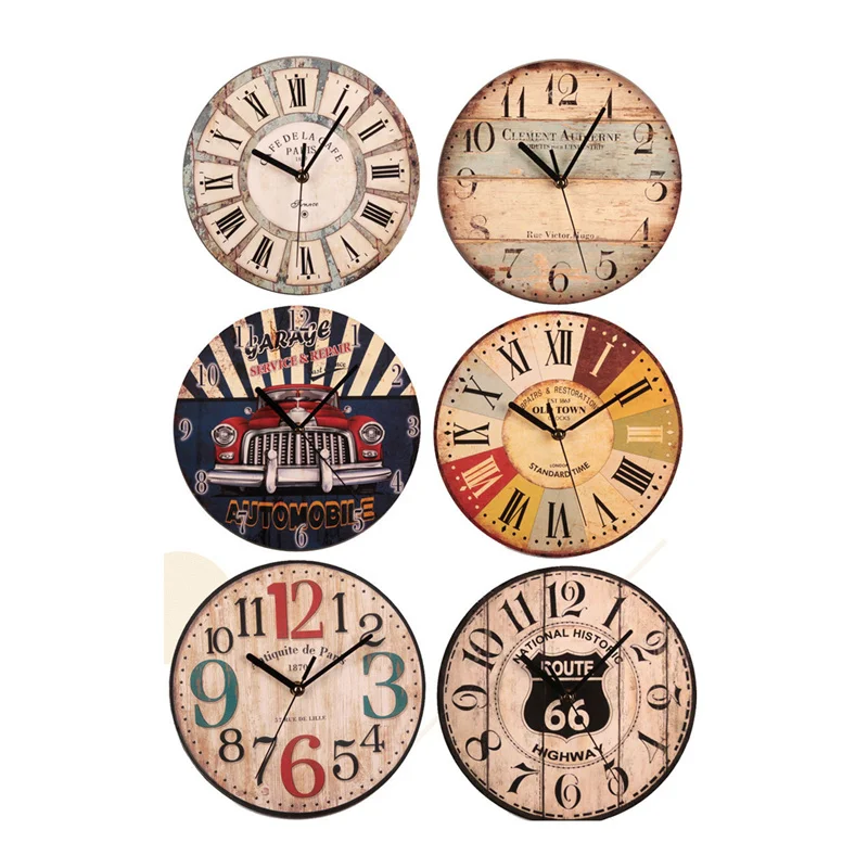 23cm Hot Sale Wall Wooden Clocks Brief Design Silent Home Cafe Office