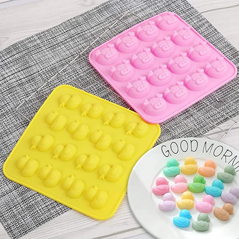 Cartoon Silicone Mold For Baking Stitch Bear Mouse Cat Pig Duck