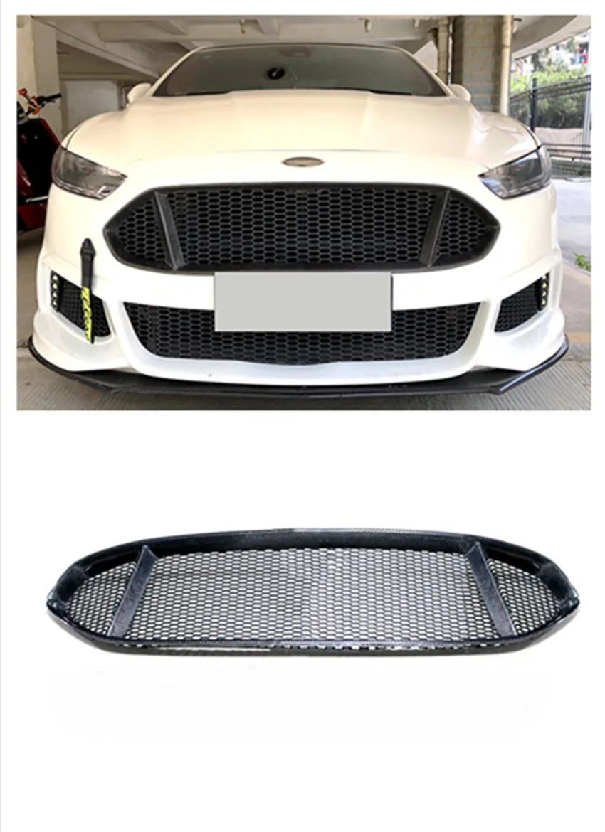 Решетки из настоящей углеродной кожи решетки с сотовой вставкой передний