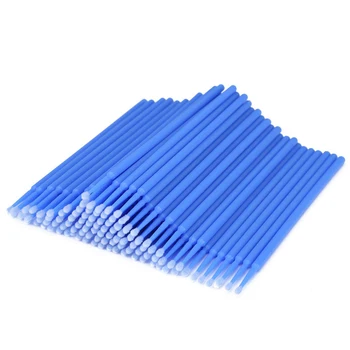 

2-Packed 100 Pcs/pack Disposable Micro Brushes Applicator Mascara Wands for Eyelash Extensions 5 Color LDO99