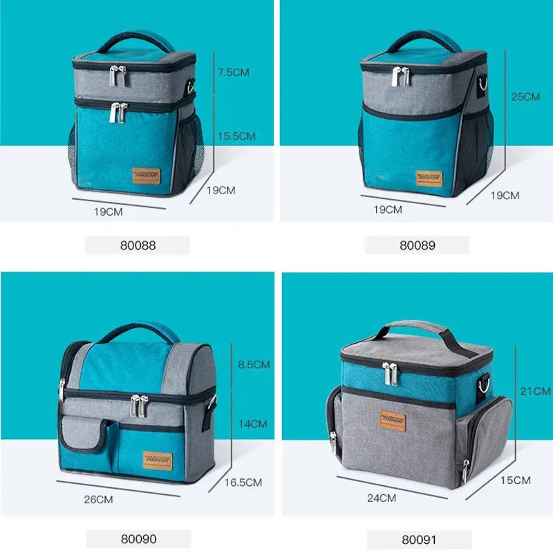 Женская сумка-переноска для ланча Изолированная холщовая жестяная фольга обеденная коробка Тепловая упаковка для хранения продуктов детский молочный чехол тепловой мешок
