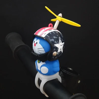 Star flag Bicycle Bell Cartoon Doraemon Silicone Bike handlebar can ring and bright 1 bike bell toy for electric bike/motorcycle/helmet - Цвет: Star flag