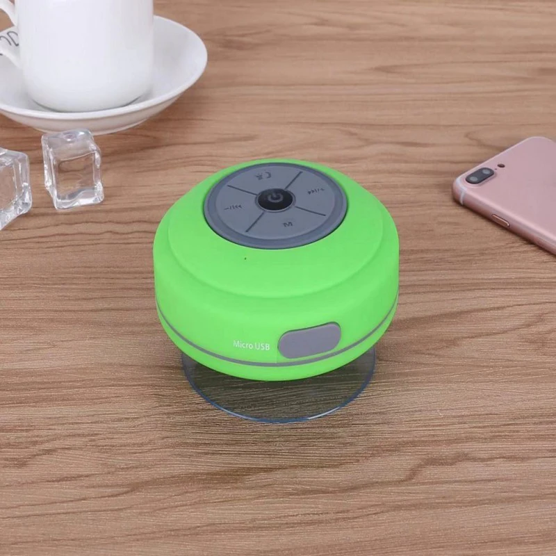 Открытый Bluetooth динамик присоска водонепроницаемый беспроводной автомобильный динамик для мобильных телефонов Поддержка карты памяти с светодиодный лампой FM радио