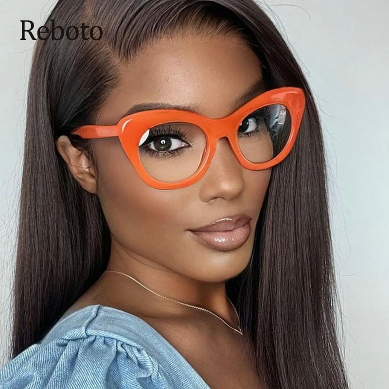 orange cat eye glasses