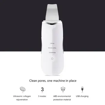 

1PCS Portable Ultrasonic Facial Scrubber Multifunctional Skin Care Device Beauty Instrument Deep Face Cleaning Machine Whitening