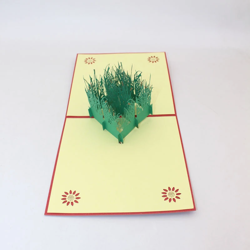  3D Handmade River Beach Reeds Paper Invitation Greeting Cards PostCard Business Teachers' Day Mothe - 4000336930220