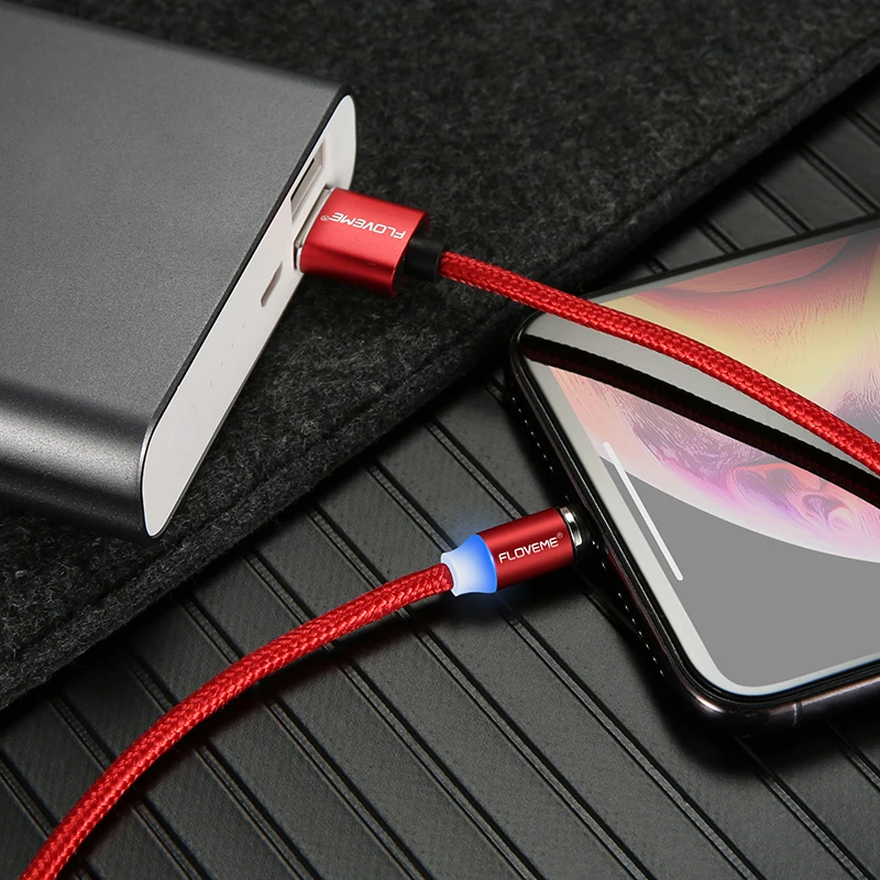 FLOVEME, магнитный кабель, зарядное устройство, Micro usb type C, кабель для освещения, 2A, быстрая зарядка, USBC/type-C, провод для iPhone, samsung, кабель