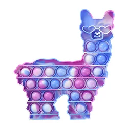 Arcoíris antiestrés para niños y adultos, juguetes educativos de Alpaca azul y púrpura, juegos de aprendizaje, reductor de estrés