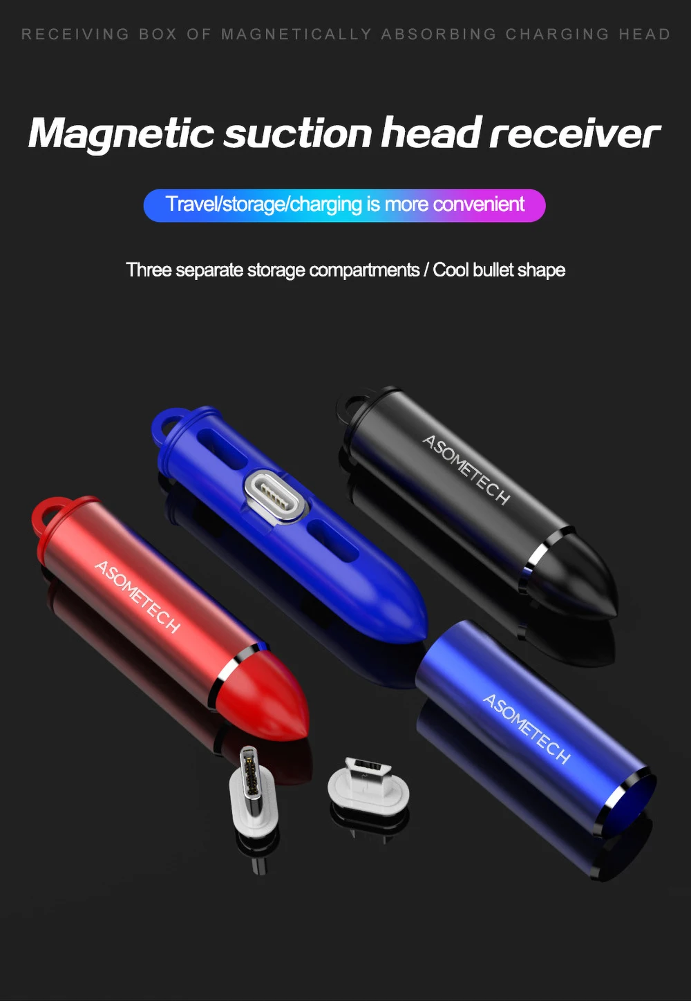 Магнитный разъем для хранения коробка адаптер для iPhone Micro usb type C Unversal мини портативный металлический магнит зарядное устройство штекер контейнер для хранения