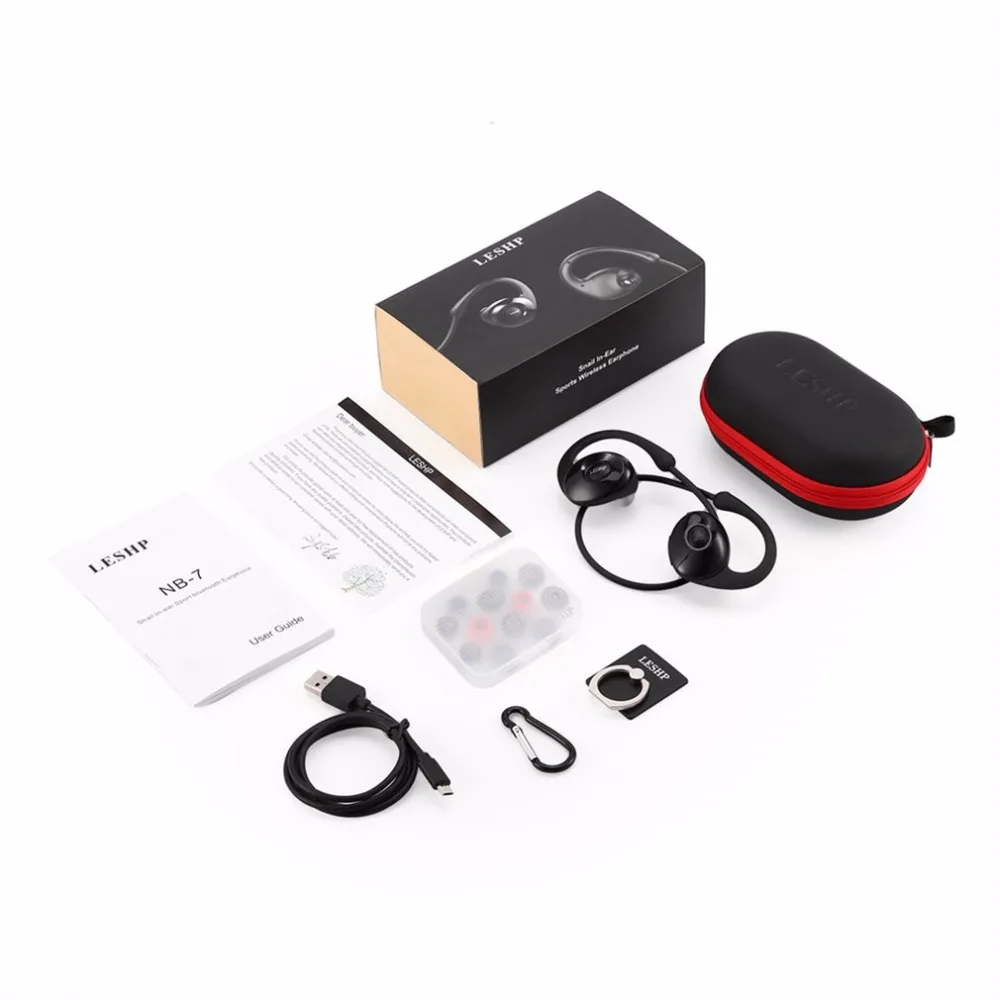 LESHP Snail In-Ear Sport Bluetooth наушники портативная гарнитура шагомер микрофон Функция для профессионального бега