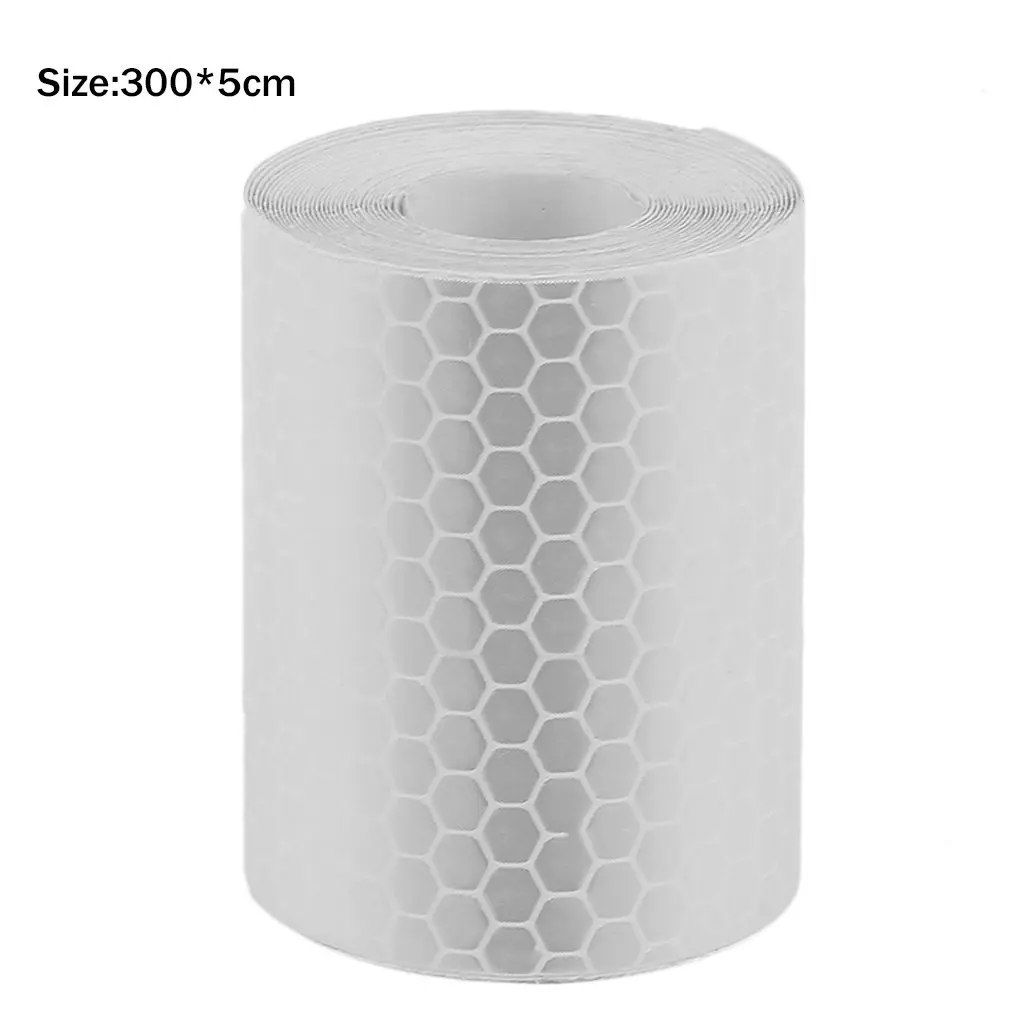 1 Roll 5cmx3m Safety Mark Reflective Tape Stickers For Bicycles Frames Motorcycle Self Adhesive Film Warning Tape Film images - 6
