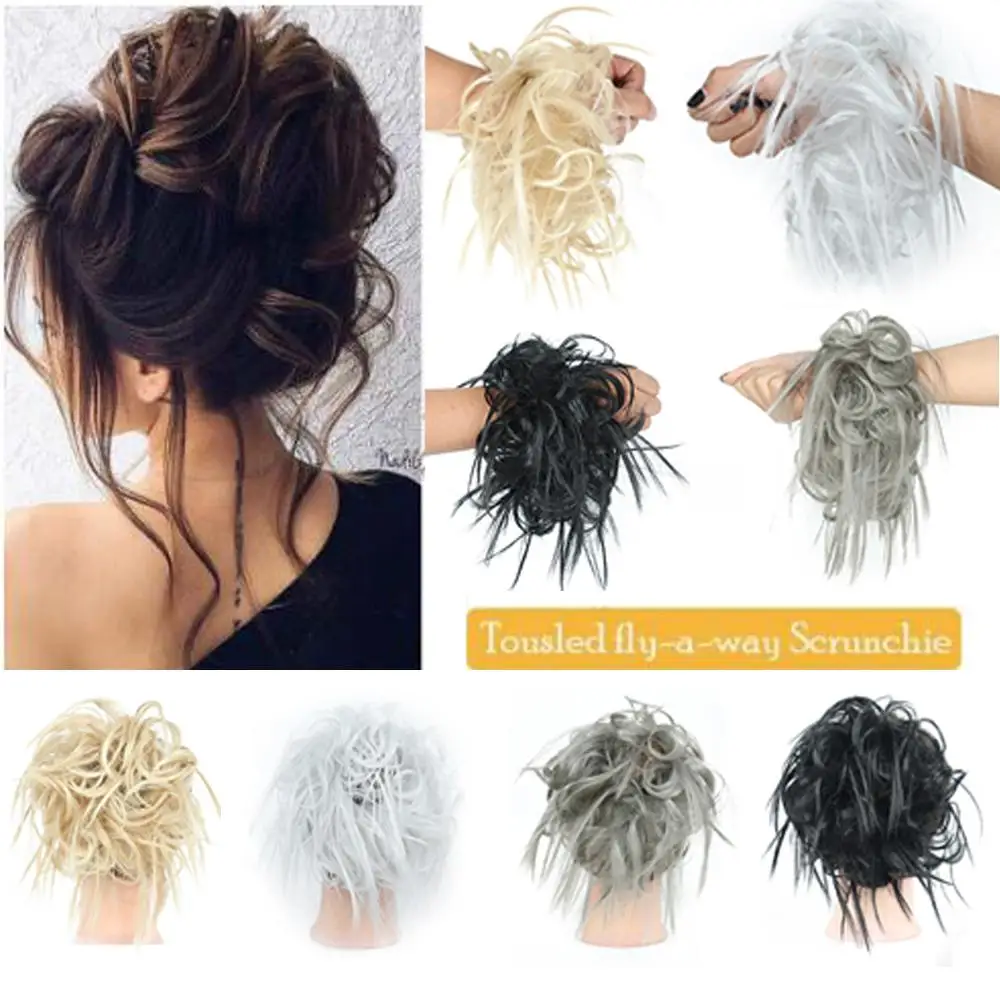 Synthetic Chignon Hair Bun Donut Chignon Elastic Messy Scrunchies